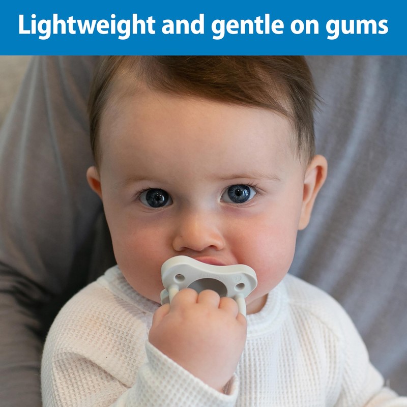 Dr. Brown's HappyPaci 100% Silicone Baby Pacifier, Contoured One-Piece Design,