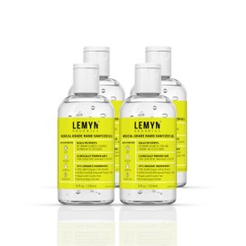 Lemyn Organics Medical Grade Hand Sanitizer Gel - 97% ORGANIC - 8 FL.OZ. Flip-Top (PACK OF 4)