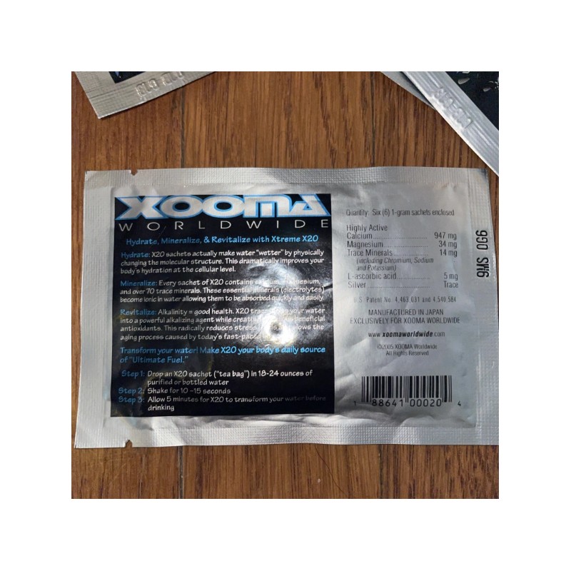 Xooma x2o 5 Packs 30 Sachets Hydrate, Mineralize, & Revitalize