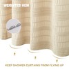 Siiluminisoy Beige Shower Curtain Farmhouse Shower Curtain Cotton Blend Striped