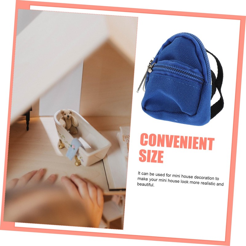 Toyvian Decor Backpacks Photography Props Mini House Doll Backpack Mini