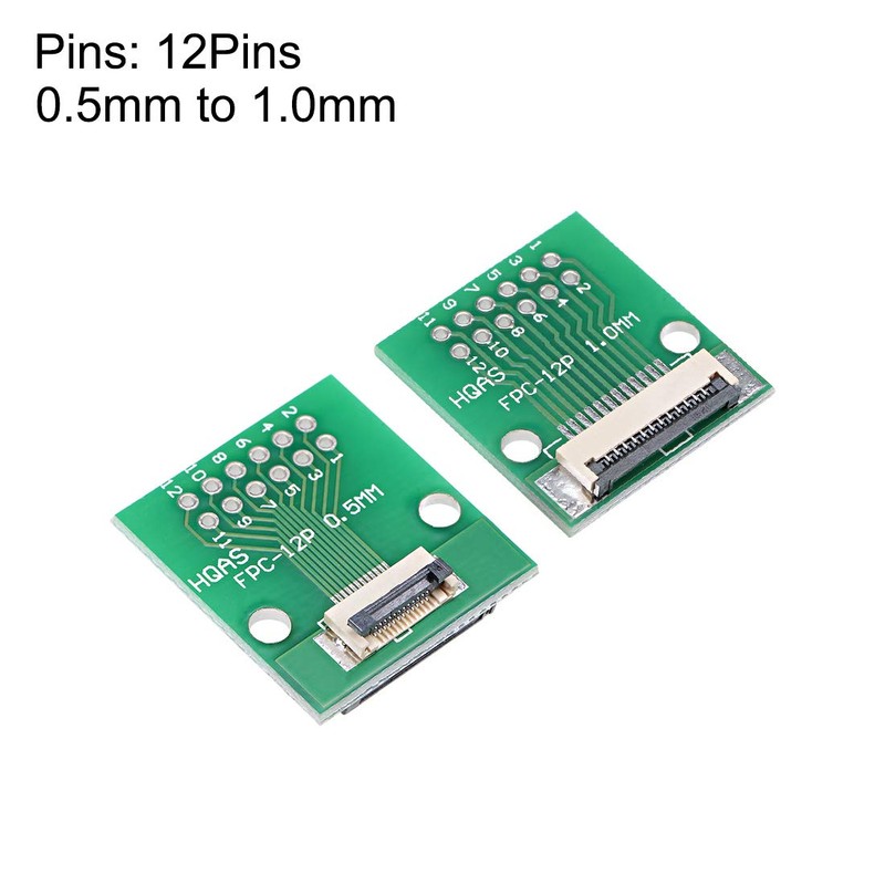 uxcell FFC FPC 12 Pin 0.5mm 1mm Pitch to DIP