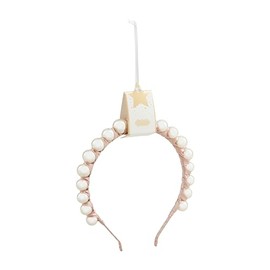 Mud Pie Women's Black Beaded Headband, Blush, One Size Fits Most