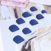 YienDoo False Nail for Toe Chic Exquisite Bridal Dark Blue