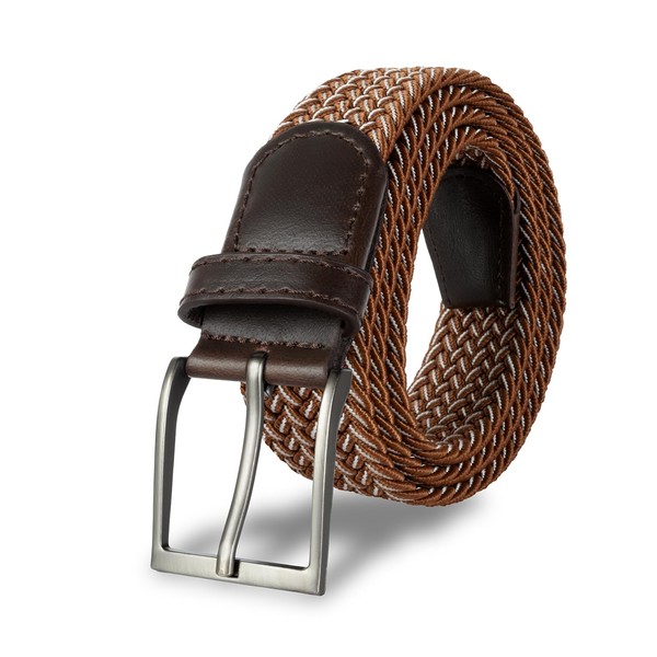 BUMA - Cinturón trenzado elástico para hombre, 1 3/8 para