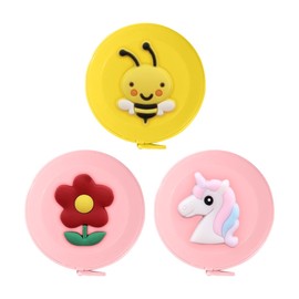 3Pcs Mini Small Tape Measure, Tailor Tape Measure, Cute Cartoon Small Ruler, Round Soft Ruler, Retractable Soft Ruler, Measuring Ruler, Small Tape Measure