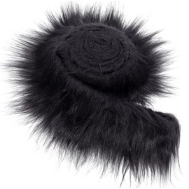 Furry Faux Precut Strips 2 x 62 Inch Faux Leather Plush White Fur Fabric Fluffy Craft Plush Fabric for Beard Santa Hair Dwarf DIY Decoration Faux Fur Crafts Christmas