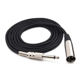 Devinal Unbalanced XLR Male to 1/4" Inch TS Mono Male Plug Audio Connector, 6.35mm to XLR Cable for Amplifiers, Instruments etc. 20 Feet
