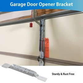 FOROIRON 2 Pack Garage Door Opener Reinforcement Bracket, Adjustable to 18", 21" or 24", Silver Steel