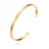 Aobei Pearl Minimalist 18K Gold Brushed Thin Cuff Bangle Bracelet