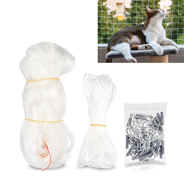 WideSmart 3x10m Pet Prime Cat Safety Net for Balcony Window,Transparent