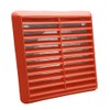 Kair Terracotta Louvred Wall Vent Grille 155mm External Dimension with