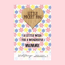 “Wonderful Mummy” Pocket Hug Keepsake Token | Thoughtful Gift for Mum | Perfect for Mother’s Day | Sentimental Gift from Daughter | New Mum Keepsake | Small Love Token