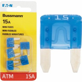 Bussmann (20)- Bussmann 15-Amp 32-Volt ATM Blade Mini Automotive Fuse. Model:BP/ATM-1