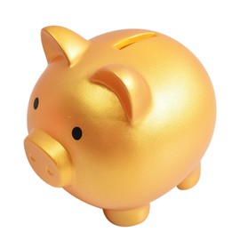 GGTTNRT Piggy Banks For Kids Adults, Cute Coin Cash Money Box For Kids, for Room Decoration, Family and Friends Gift (Gold)