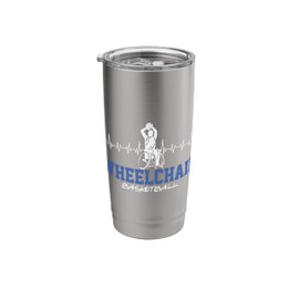 Heartbeat Wheelchair Basketball Player | Parasports Stainless Steel Insulated Tumbler
