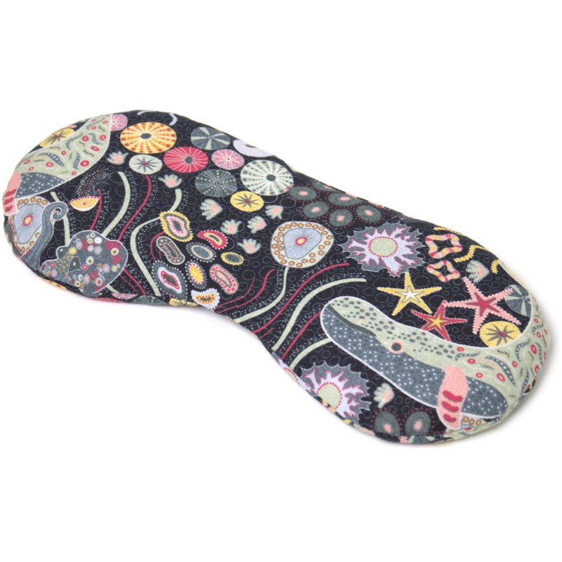 Organic Eye Pillow Lavender & Linseed "Underwater" for Relaxation, Cooling,