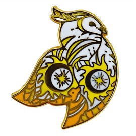 Ficsowy Eclipse Birds Enamel Pins Owl Lapel Pin Birthday Gift for Women, Girls, Teens, Adults and Children