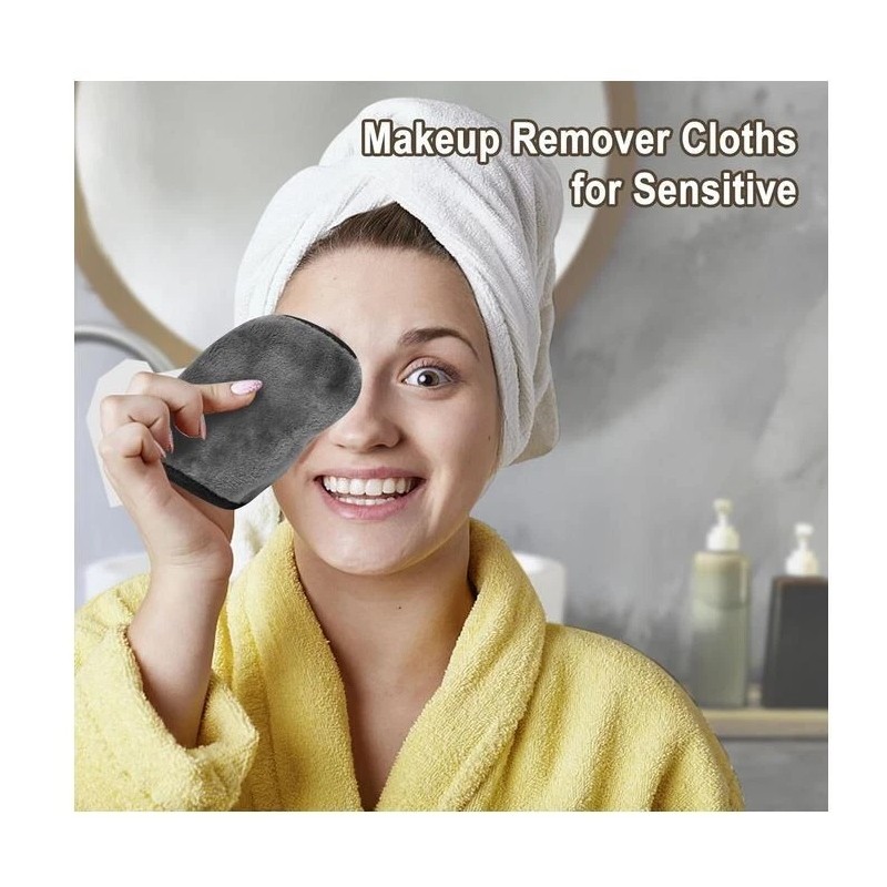 Makeup Remover Cloth, 6 inch x 6 inch Reusable Makeup