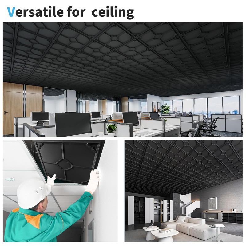 Art3d 12-Pack Lightweight Drop Ceiling Tiles for Suspended Grid, 2x2