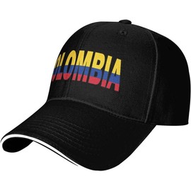 Colombian Flag Colombia Men's Women's Casual Sandwich Baseball Cap - Adjustable Cotton Snapback Hatmade in usa - Colour: white, Size: One Size