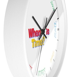 Elegant Timepiece Wall Clock, Home Decor, Office Decor, Modern Clock, Unique Gift for Him/Her, Silent Clock Metal Wood Wooden - Color: White