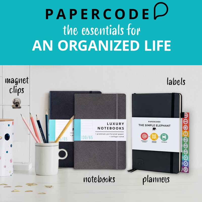 Papercode Lined Journal Notebooks (2 Pack) - Luxury Journals for