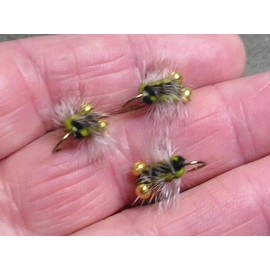 Jim Green "Bug-eye Brim Fly" -  Olive/Black - HOT brim bluegill perch fly