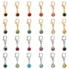 PH PandaHall Stainless Steel Birthstone Stitch Markers 24pcs Removable Clasp Locking Stitch Marker Golden Silver Dangle Pendants Crochet Charms for Knitting Yarn DIY Craft Hair Shoes Decor