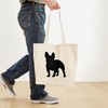CafePress French Bulldog Silhouette Tote Bag Reusable Natural Beige Canvas