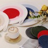 sourcing map 2Pcs Round Braided Placemats, 4.3" Woven Placemats Kitchen
