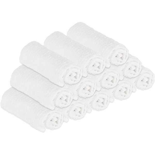 DecorRack 100% Cotton Bar Mop, 12 x 12 inch, Cleaning Towels for Kitchen (Basic 12 Pack)