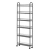 SQLIFE 6 Tier Slim Rolling Storage Cart, Mobile Shelving Unit,
