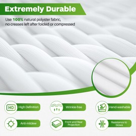 METGID Golf Simulator Impact Screen for Golf Training,16pcs Grommet Holes Family Indoor Series Available in 3 Sizes (White Upgrade, Size: 98 x 98 inch)