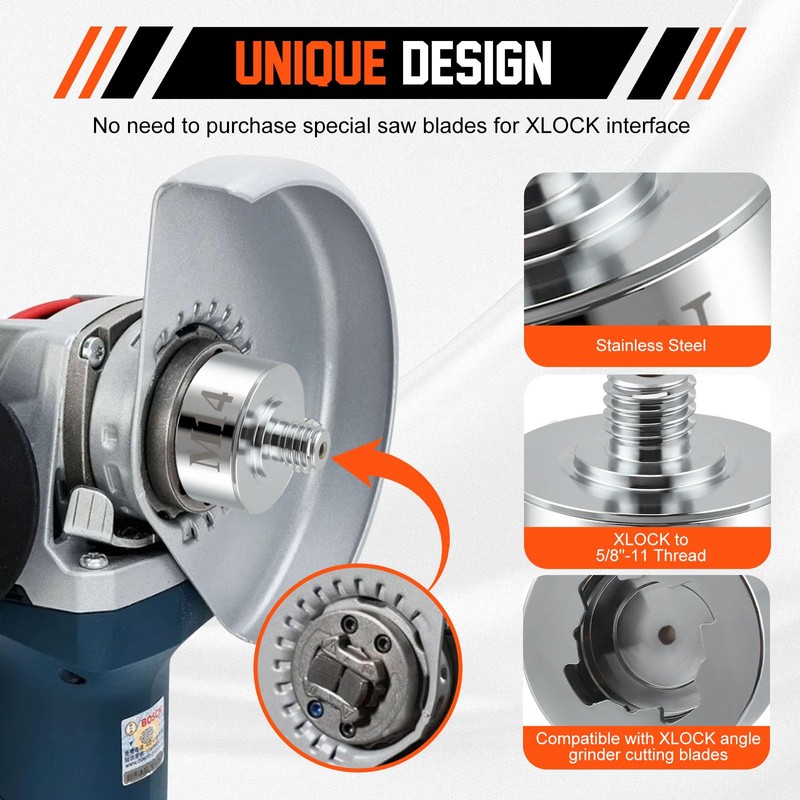 X Lock Adapter Stainless Steel 304 Professional Angle Grinder Accessories