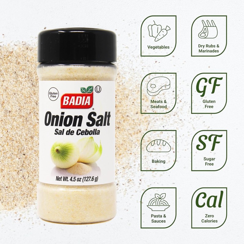 Badia Onion Salt, 4.5 oz – Rich Taste of Onion