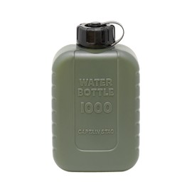 Captain Stag UE-2043 Lagoon Water Bottle, Poly Tank, Water Bottle, 33.8 fl oz (1000 ml), Graduated Olive, Made in Japan