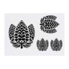 4 x 'Pinecone Trio' Temporary Tattoos - Water Resistant, Skin-Safe,