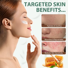 Beef Tallow for Skin - 100% Organic Beef Tallow - Whipped Beef Tallow with Honey - Organic Grass Fed Whipped Beef Tallow Face Cream for Soft, Smooth Skin - Handmade All-Natural Moisturizer