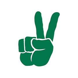 Peace Sign Hand Silhouette Vinyl Decal Round Hippie Boho Retro Tumbler Sticker