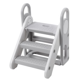 Foldable Step Stool for Kids Adjustable 3 Step Stool with Handle Stepping Ladder