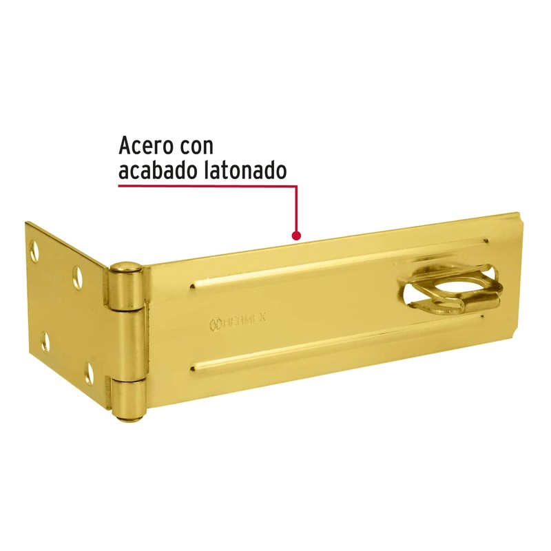 Hermex POCL-600, Portacandado de acero latonado 6"