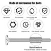 3pcs WB01X10180 Microwave Mounting Bolts, White Nickel Microwave Installation Flat
