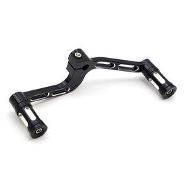 Dreamseek Motorcycle Heel Toe Gear Shift Lever + Shift Peg for Harley Sportster XL883 XL 883 1200 2004-2017 Mid-Controls Shifter Levers (Black)