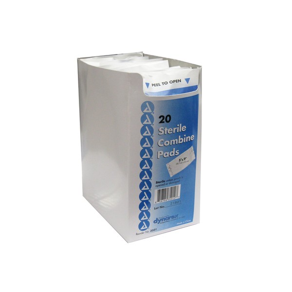 Dynarex Abdominal Pad 5 x 9 Sterile, 20 Count (Pack of 2)