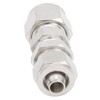 2Pcs Ferrule Compression Fitting Bulkhead Connector 2‑Touch Straight 304 Stainless