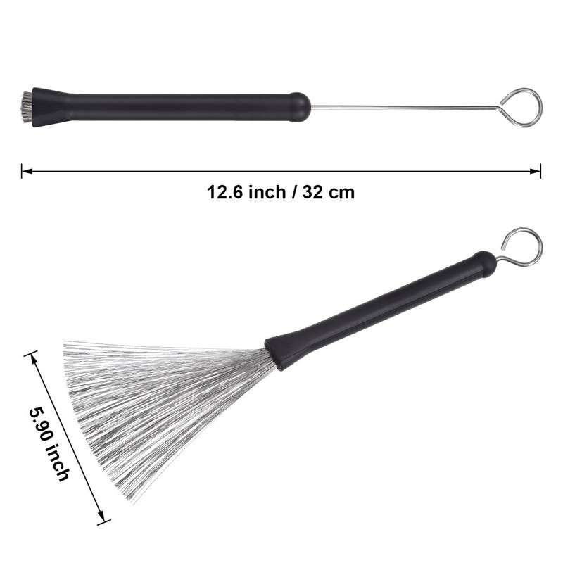 Drumstick Brushes Set Flexible Adjustment Stainless Steel Drum Wire Brushes