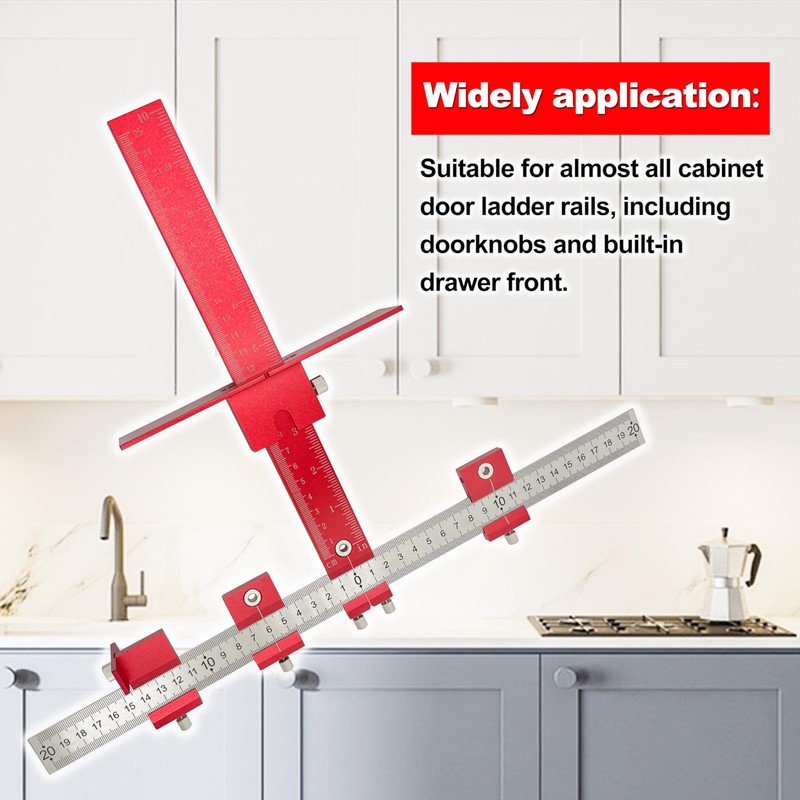 ShineUs Cabinet Hardware Jig Tool，for Handles and Knobs Drawer Guide