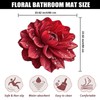 Floral Diatomaceous Earth Floor Mat 3D Flowers Pattern Bath Mat