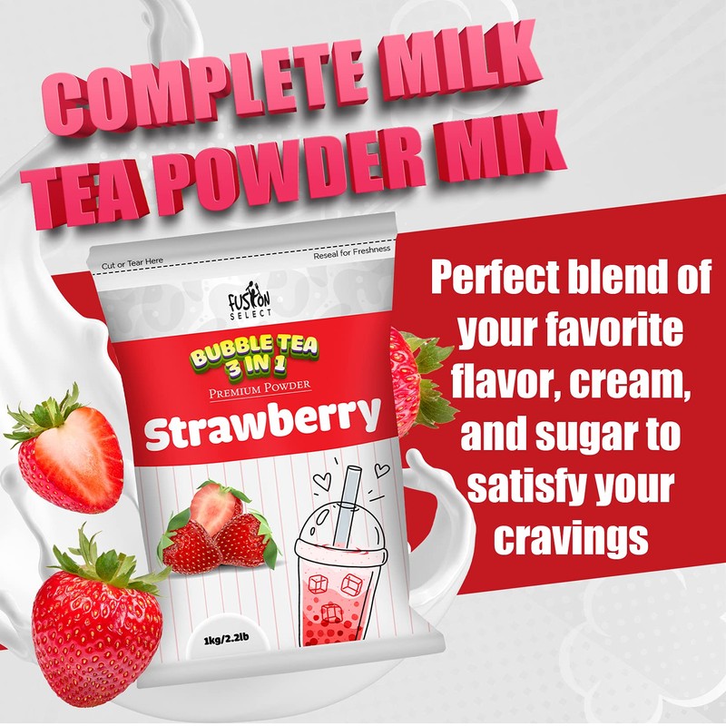 Fusion Select 2.2lb Lychee Tea Powder Flavored-3-in-1 Drink Powder with